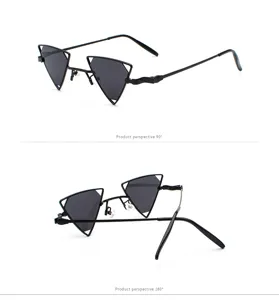 Steampunk Metall Sonnenbrille mit einzigartigem hohlem Dreiecksrahmen für coole Modedooks.