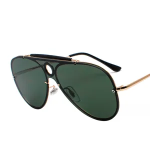 Stylish aviator sunglasses for men and women, unique circular cutout metal frame sun glasses.