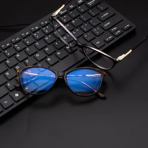 Women anti blue light cat eye glasses stylish computer eyewear TR90 spring hinge frame