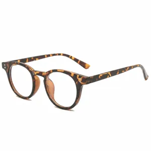 Vintage Rundrahmen Blaulichtschutz Brille Mode Ohne Stärke Brillenfassung Für Damen Herren PC Rahmen Dekorative Klare Gläser 9274