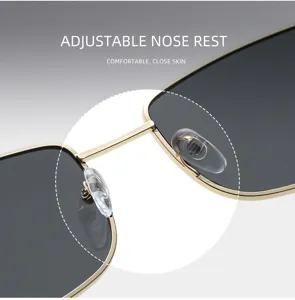 Primer plano detallado que muestra las almohadillas nasales ajustables de las gafas.