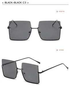 Elegantes gafas de sol cuadradas y modernas con montura de metal para un estilo único.