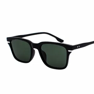 Trendige PC Rahmen Polarisierte Quadratische Sonnenbrille UV400 Schutz Vollrand Geometrische Nieten Sonnenbrille Für Autofahren Angeln Reisen Unisex