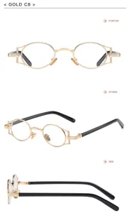 Vintage steampunk metallika ovalia gylia iliou retro punk gothiki moda gia andres kai gynaikes