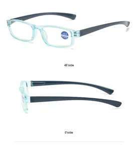 Blaulichtfilter Lesebrille mit stilvollem kleinen Rahmen und leichtem, bequemem Design.