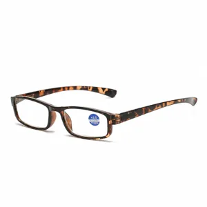Schildpatt kleine Fassung Blaulichtfilter Lesebrille für Senioren, ultraleichtes Design.