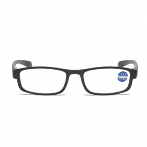 Klassische schwarze Lesebrille mit Blaulichtfilter Gläsern für klares tägliches Lesen.