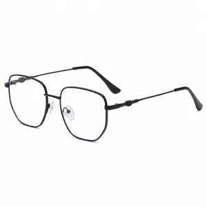 Vintage metal irregular polygon anti-blue light glasses for men and women stylish