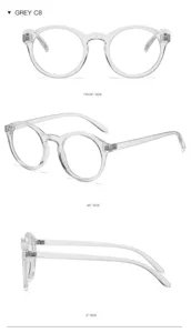 Gafas redondas transparentes con diseño elegante para uso diario y estilo de moda.