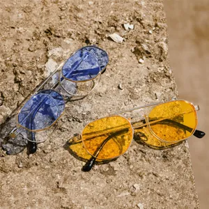 Lunettes de soleil steampunk à double verre rabattable pour hommes et femmes rétro.