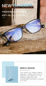 TR90 Anti-Blue Light Square Optical Glasses Frame for Men and Women Fashion Eyewear