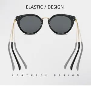 Lunettes de soleil polarisées de mode pour femmes avec monture élastique flexible protection UV