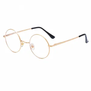Retro ronde metaal volledige montuur blauwlichtfilter bril optische brillen.