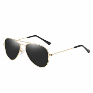 Klassische Metall Piloten-Sonnenbrille für Kinder, retro polarisierte Sonnenbrille.