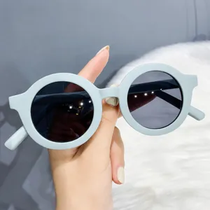 Fashion Matte Kids Sunglasses Round Frame UV400 Protection Plastic Sunglasses For Boys Girls Cute Trendy Eyewear