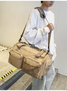 Grosse Kapazität Outdoor Reise Fitness Yoga Duffle Umhängetasche mit modischen Buchstaben