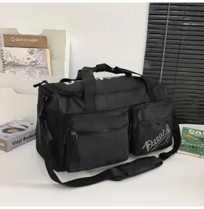 Schwarze große Reisetasche Outdoor Fitness Sport Umhängetasche wasserdicht neu