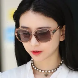 Lunettes de soleil polarisees femme elegantes monture carree protection UV tendance