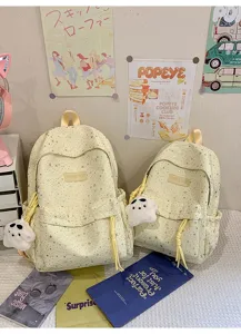 Sac à dos d'école motif étoiles grande capacité cartable pour fille style mignon et chic