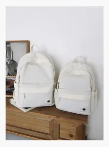 Sac à dos d'école en toile style littéraire sac de voyage quotidien pour les étudiants