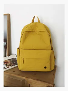 Sac à dos d'école classique en toile pour étudiants, style doux, sac de voyage.