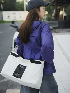 Bolso de Hombro Unisex Estilo Motocicleta Viaje Yoga Deportes Bolso Messenger Gran Capacidad Tela Oxford Impermeabile Crossbody