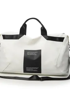 Bolso bandolera deportivo de viaje de lona moderna, gran bolso de lona neutro principal.