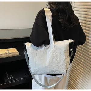 Casual large capacity women tote bag stylish shoulder crossbody bag for daily travel use