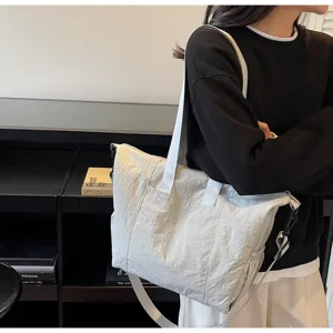Minimalist large capacity women tote bag casual shoulder crossbody bag for travel daily use