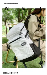 Grand sac à dos étanche à carreaux pour voyage sport fitness randonnée en plein air unisex