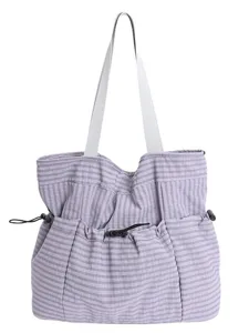 Damen Shopper Tasche koreanisch kariert Falten grobe Kapazitat Schultertasche Alltag