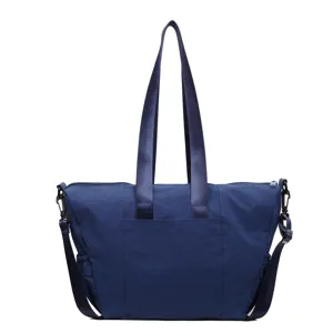 Casual nylon tote bag for women, large capacity shoulder crossbody bag for travel.