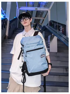 Sac a dos de voyage exterieur elegant pour hommes grande capacite sac d'ecole decontracte bleu