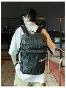 Sac a dos carreaux grande capacite decontracte sport exterieur voyage sac pour quotidien.