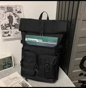 Sac à dos de voyage étanche grand format avec bande réfléchissante pour homme et étudiant