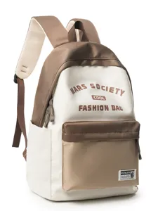 Stilvoller, farbblockierter Student Rucksack mit grossem Fassungsvermögen, ideal für den Alltag.