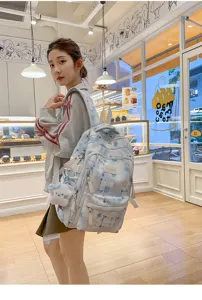 Sac a dos etudiant style ins grande capacite cartable etoile carreau decontracte