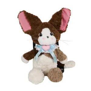Süßer Plüsch Rucksack braun flauschig Cartoon Puppe Tasche weicher Schulterrucksack für Damen
