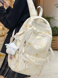Sac à dos d'étudiant grand et élégant avec joli imprimé d'étoiles pour un usage quotidien.