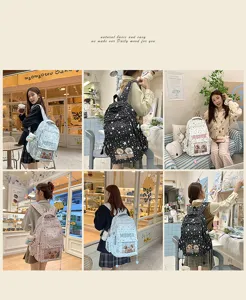 Sac a dos etudiant de loisir elegante grande capacite cartable pour filles usage quotidien.