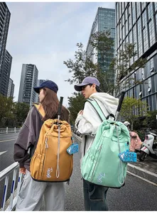 Sac à dos à cordon urbain outdoor fitness voyage grand format vue détaillée style