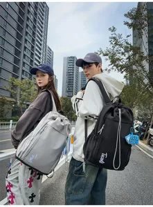 Grand sac à dos décontracté pour étudiants, sac de voyage extérieur élégant pour hommes et femmes
