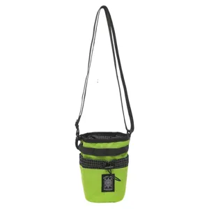 Borsa a secchiello a tracolla in tela verde e nera, borsa a spalla streetwear casual quotidiana