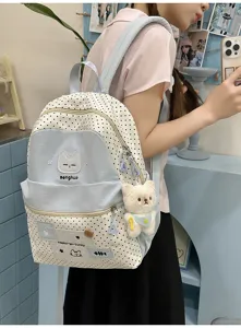 Mochila escolar para estudiantes de gran capacidad con gato de dibujos animados estilo