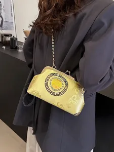 Fashion Chinese style cloud pattern kiss lock evening bag elegant women shoulder bag