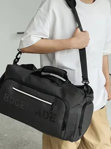 Large capacity waterproof travel duffel bag for gym, fitness and outdoor sports use.