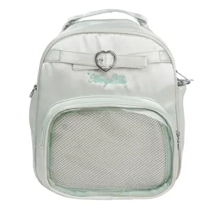 Harajuku style transparent pocket mini backpack crossbody bag for daily commute and stylish use.