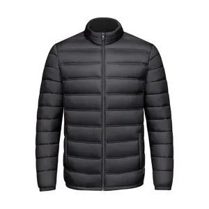 Chaqueta Acolchada Hombre Invierno Cuello Alto Liso Casual Cálida Gruesa Confortable Plumas