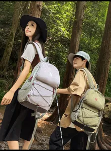 Leichter Outdoor Wanderrucksack mit Kordelzug stilvoller Daypack für Damen und Herren