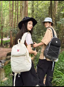 Leichter Outdoor Wanderrucksack für Damen und Herren stilvoller Kordelzug Tagesrucksack